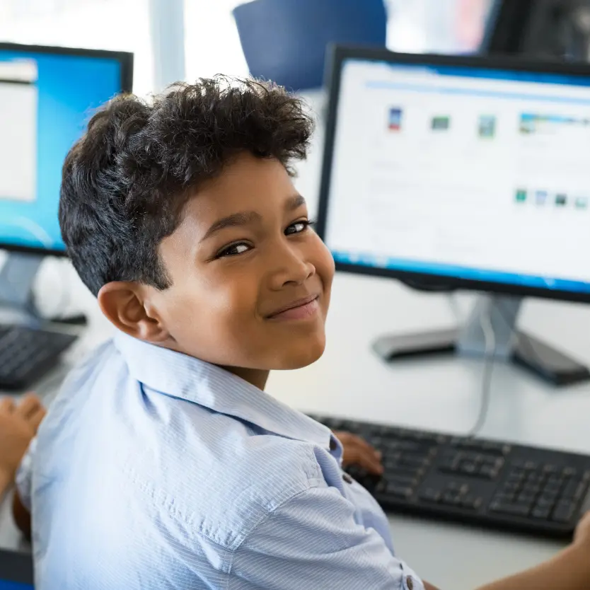 Boy on Desktop