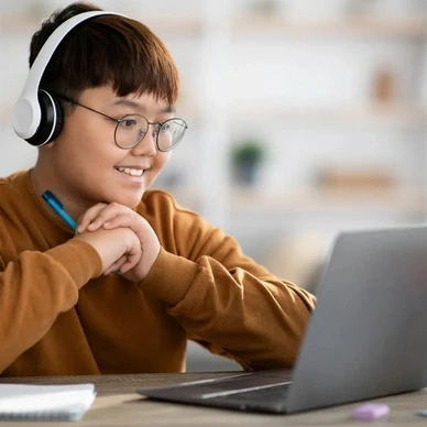 Young Boy Studying