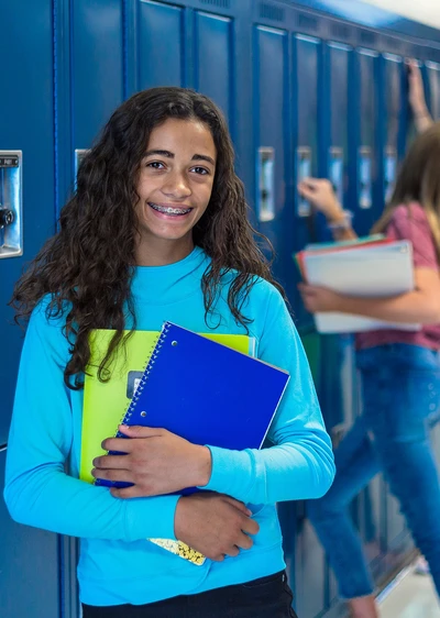 Girl and Lockers